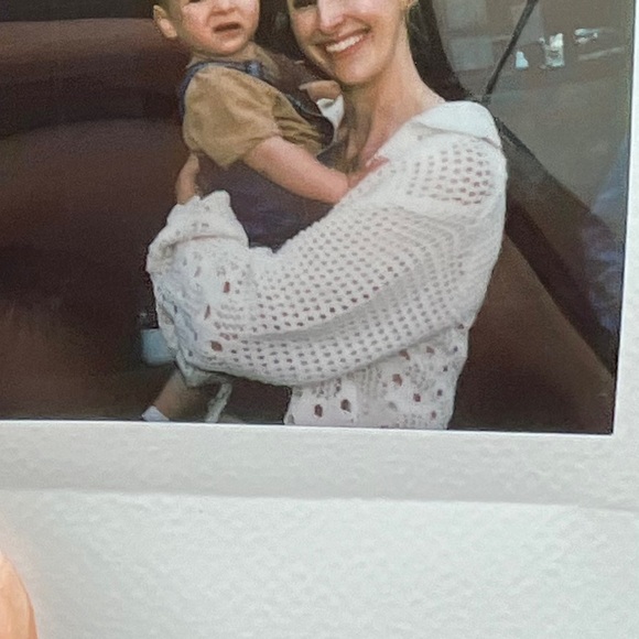 H&M Pointelle Knit Crochet Sweater Size Medium - Picture 2 of 5